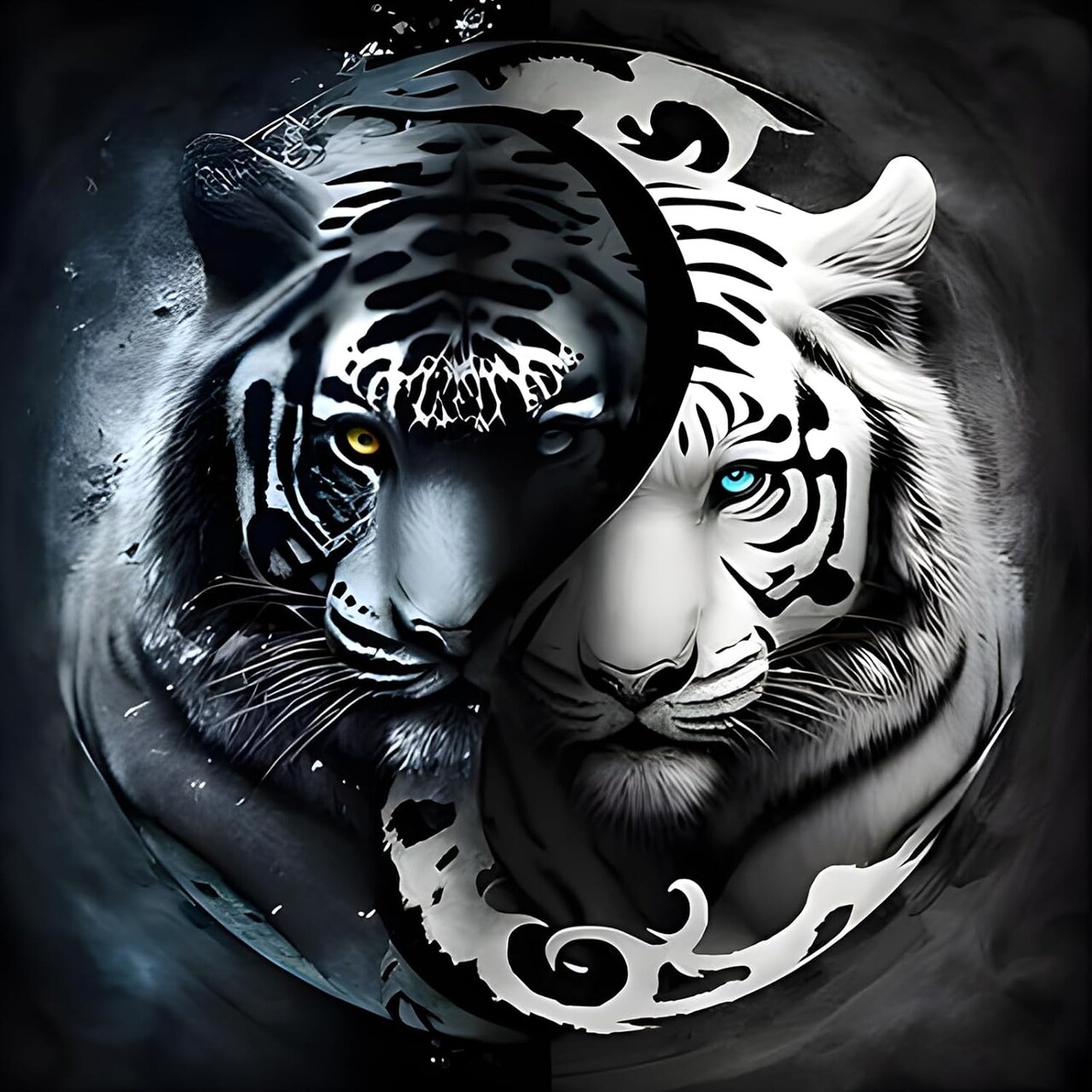 Tiger Diamond Painting Kit for Adults – 5D Full Drill Round Diamond Art for Beginners, DIY Gem Painting Craft Kit, 12x12 Inch